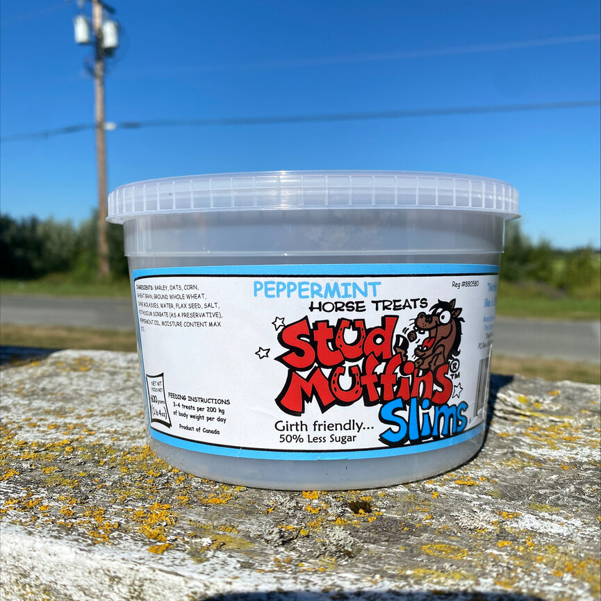 STUD MUFFINS HORSE TREATS PEPPERMINT SLIMS 20 OZ