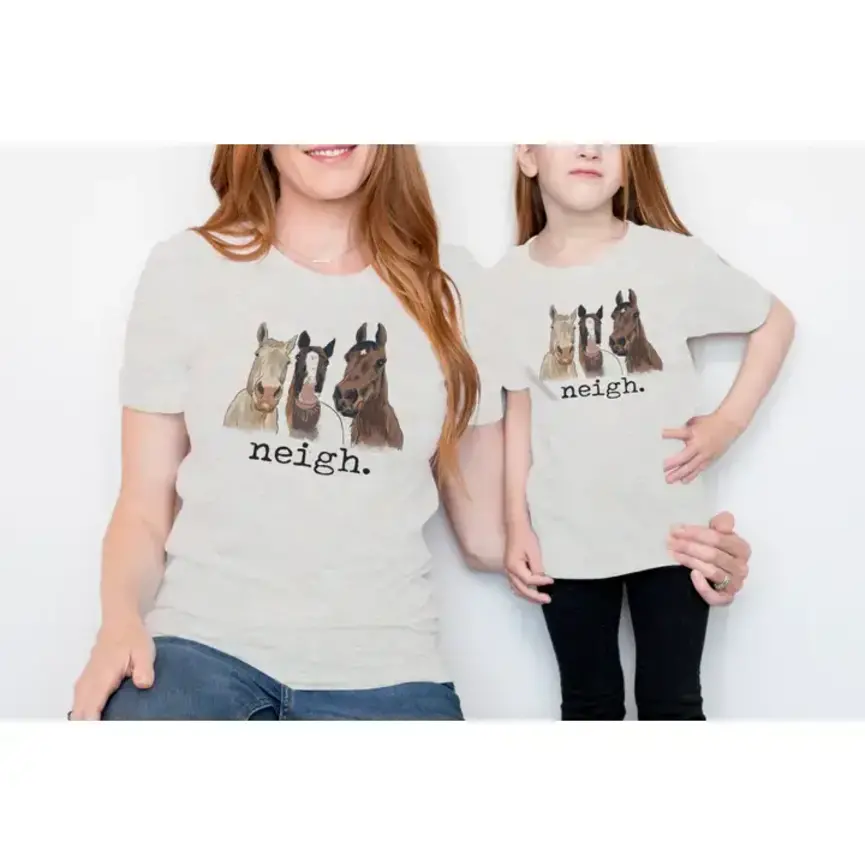 "Neigh" Mommy and Me Tee