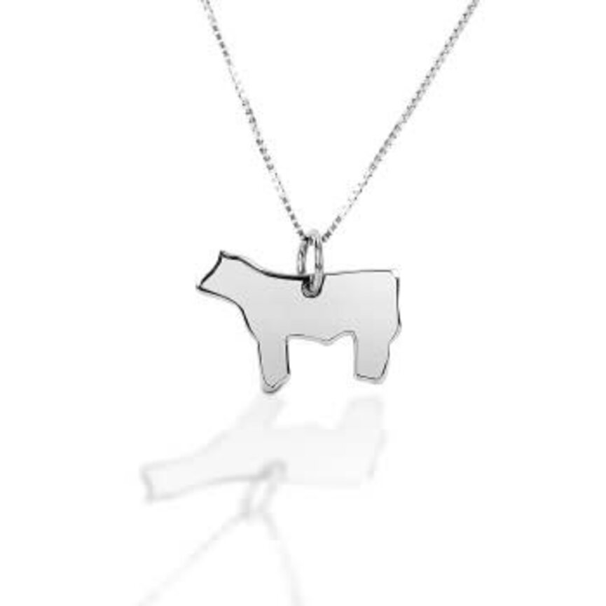 STEER NECKLACE, STERLING SILVER