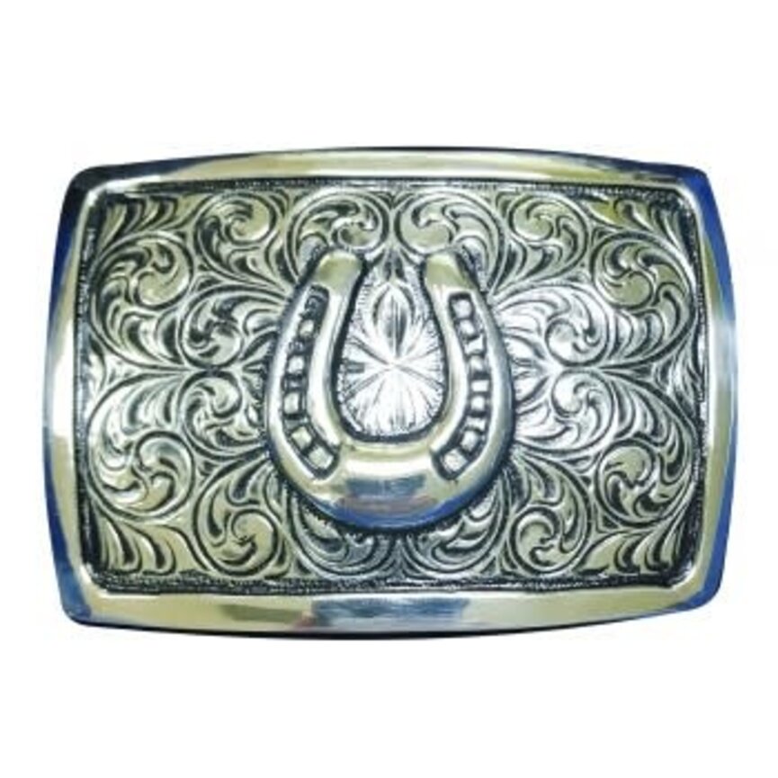 ANDWEST ICONIC ANTIQUE SILVER HORSESHOE BUCKLE