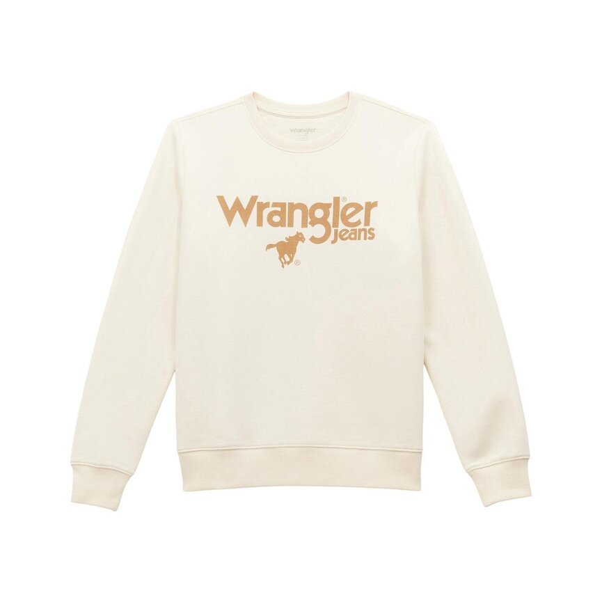 Women's Graphic Long Sleeve Crew - Regular Fit - Whisper White