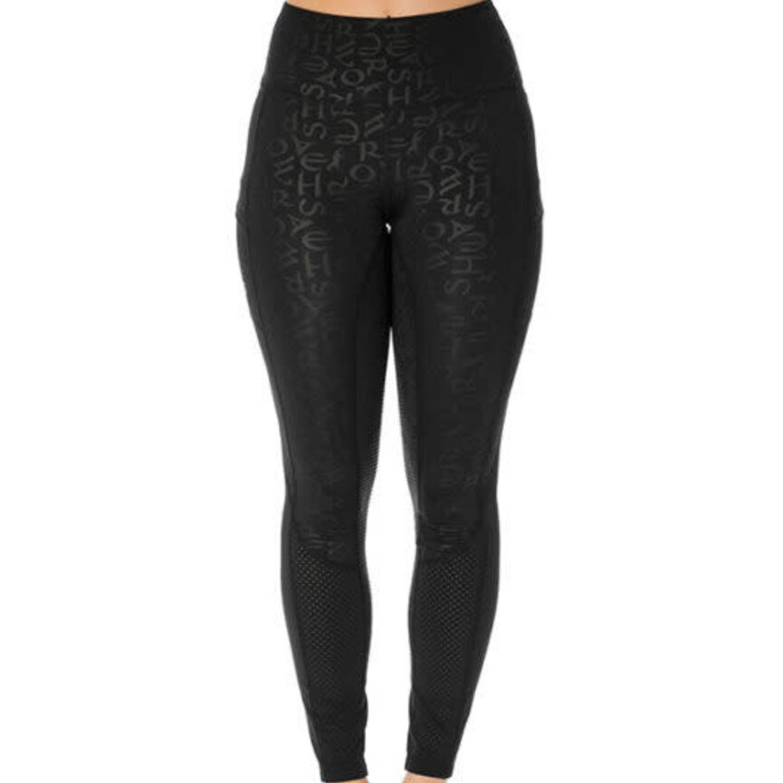 MONOGRAM RIDING TIGHTS - SILICON