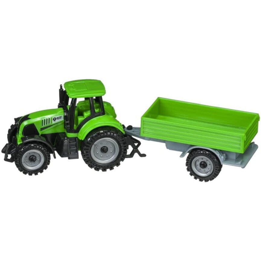 Toys-Tractor with Wagon-Green
