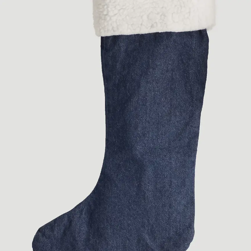 Sherpa Denim Christmas Stocking