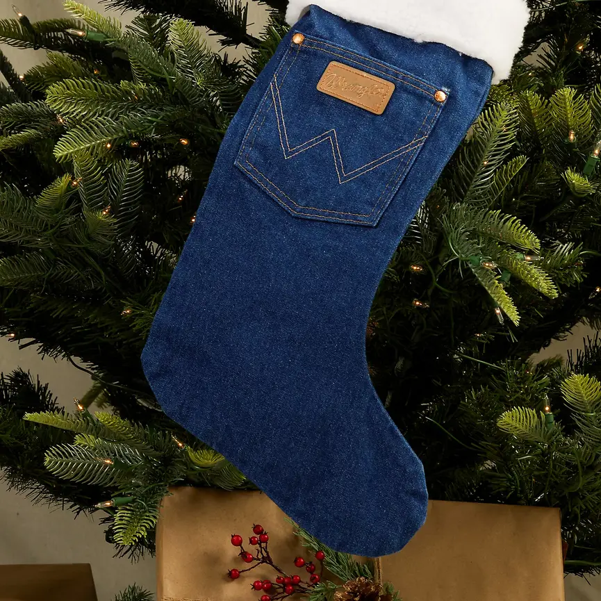 Sherpa Denim Christmas Stocking