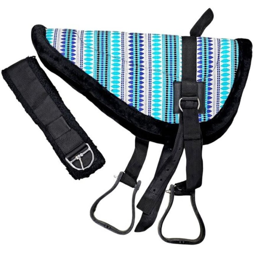 Teal and Royal Deluxe Bareback Pad