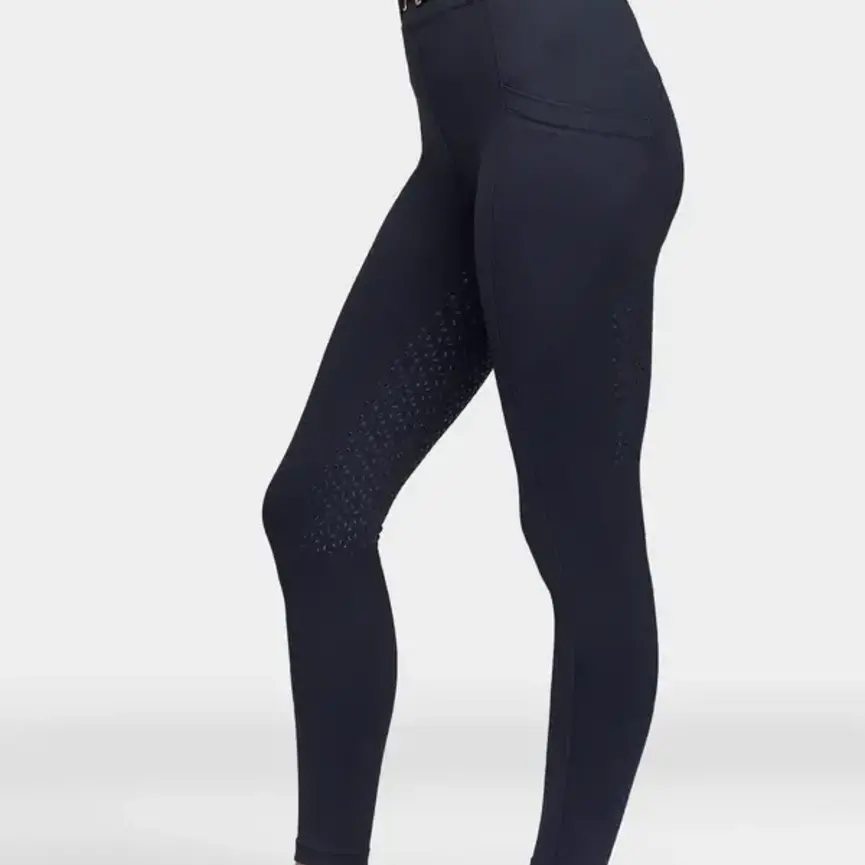 Black Riding Legging With Silicone Seat