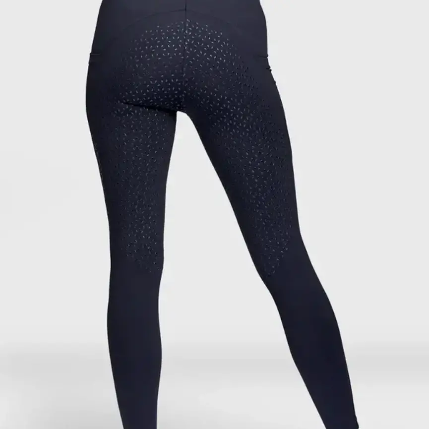 Black Riding Legging With Silicone Seat