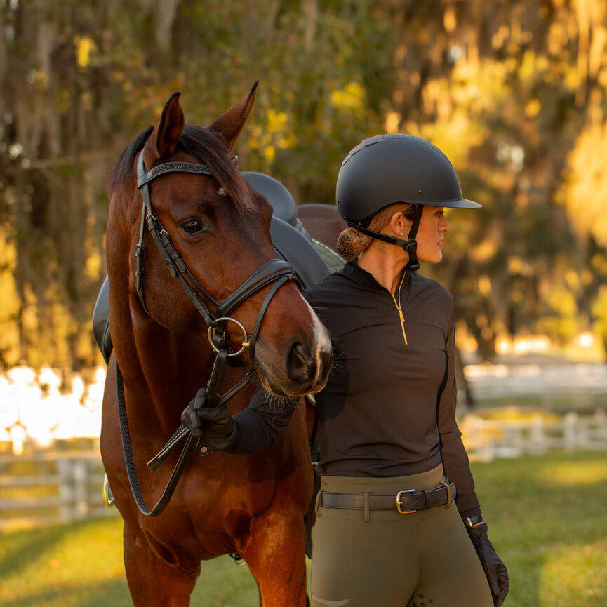 Valkyrie Anatomic Dressage Bridle with Rubber Reins - Black