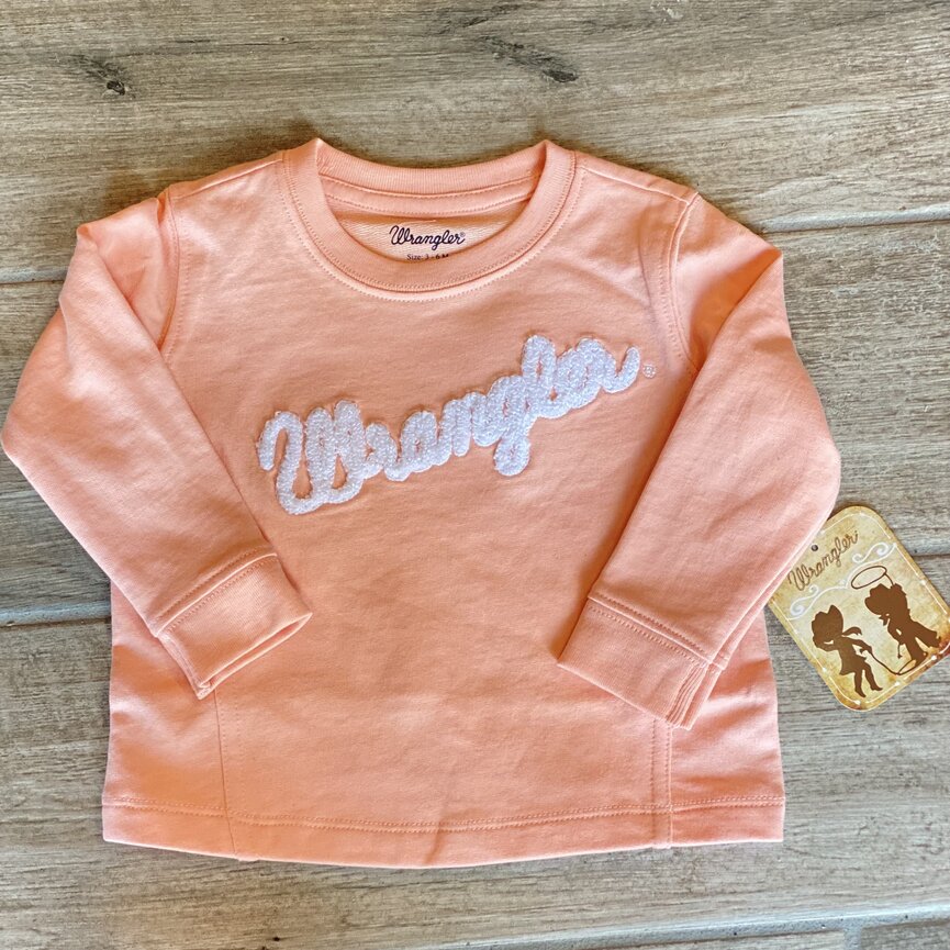 LONG SLEEVE LOGO SWEATER IN PINK