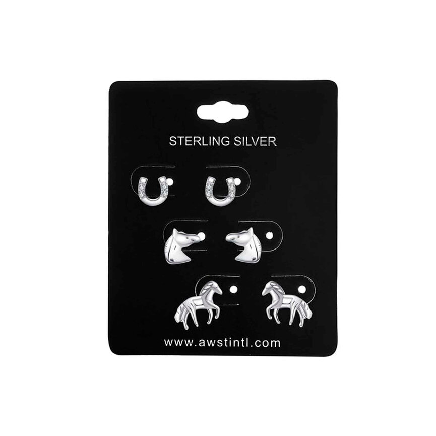 Sterling Silver Assorted Earrings Set of 3