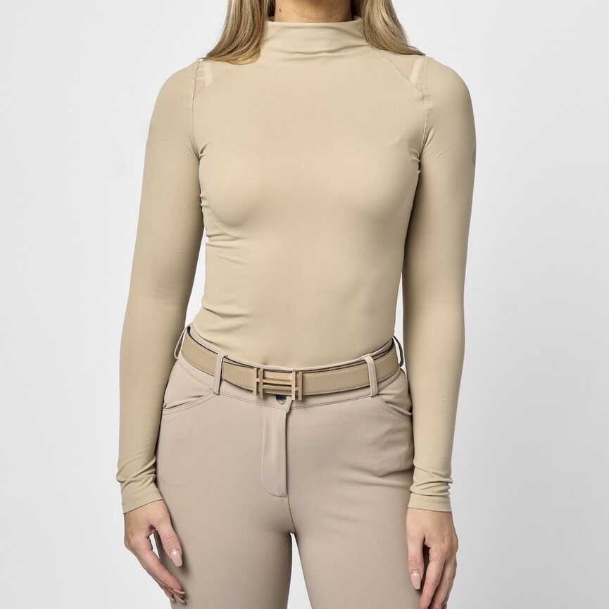 CHLOE HIGH COLLAR TECHNICAL TOP