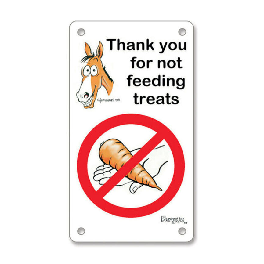 Stall Sign - No Treats
