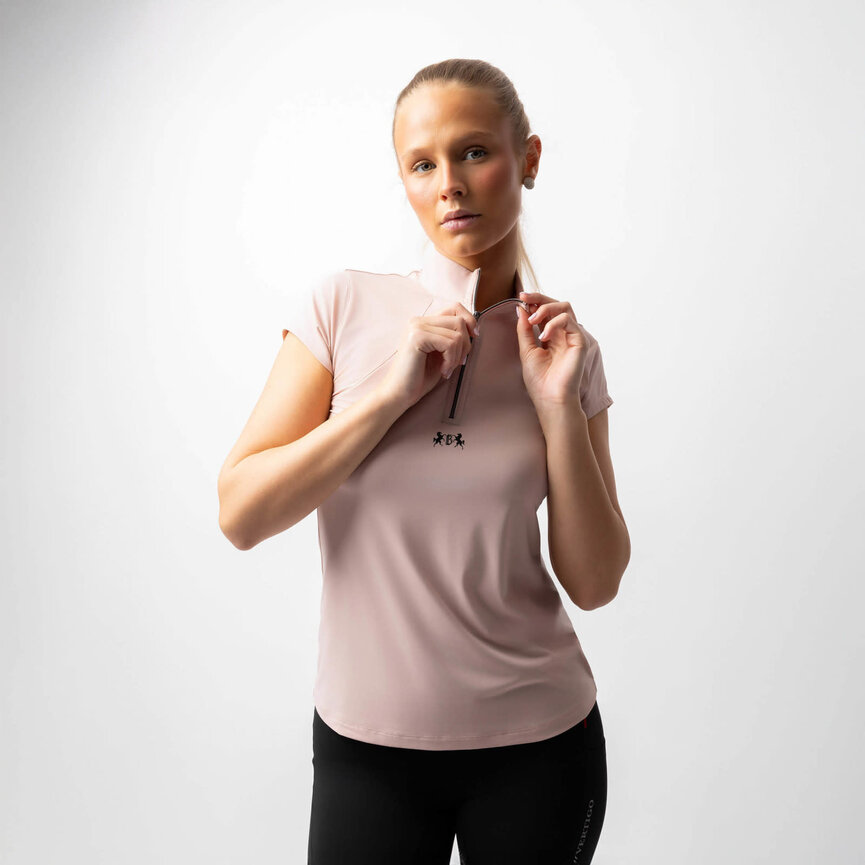 Joelle Womens Short Sleeve Training Shirt - Sepia Rose