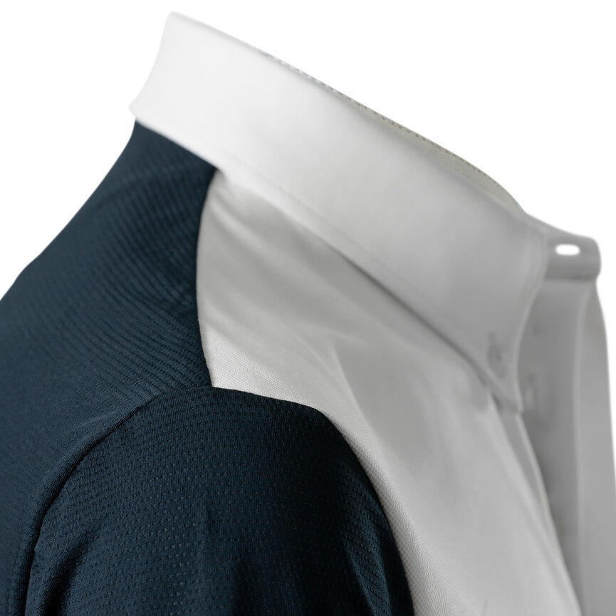 Haakon Mens Short Sleeved Show Shirt - Navy/White