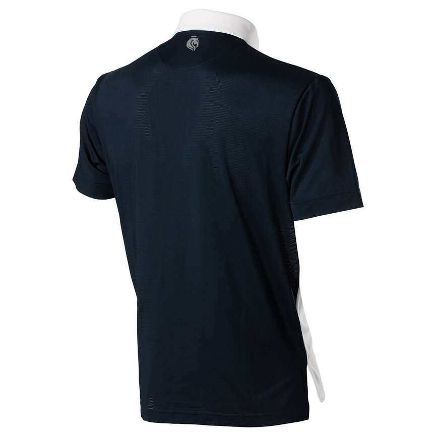 Haakon Mens Short Sleeved Show Shirt - Navy/White