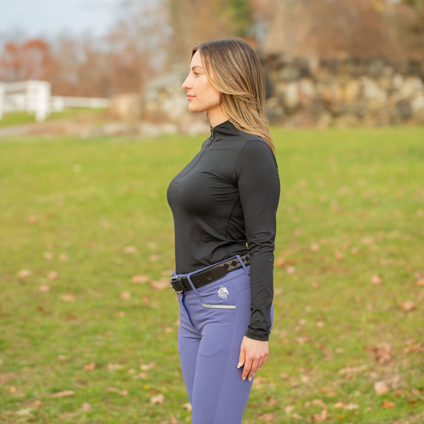 Kari Womens NordicAir Long Sleeve Sun Shirt - Black