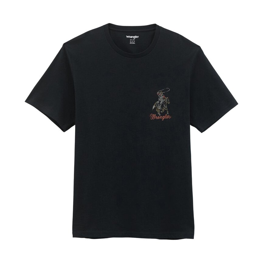 Graphic Short Sleeve T-shirt - Regular Fit - Jet Black