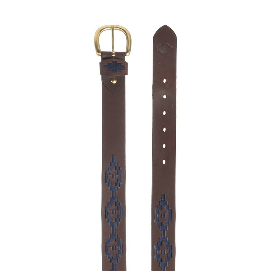 Siri Polo Belt - Brown/Navy