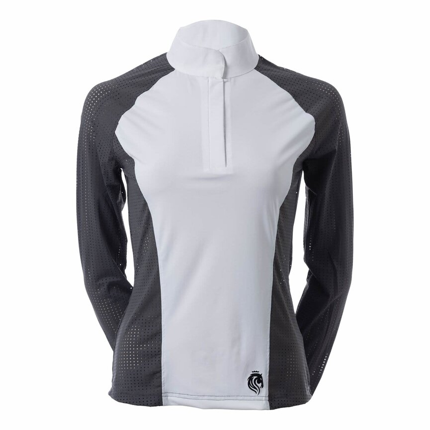 Sara Womens Perforated Long Sleeved Show Shirt