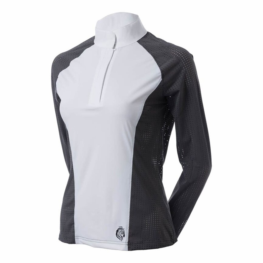 Sara Womens Perforated Long Sleeved Show Shirt