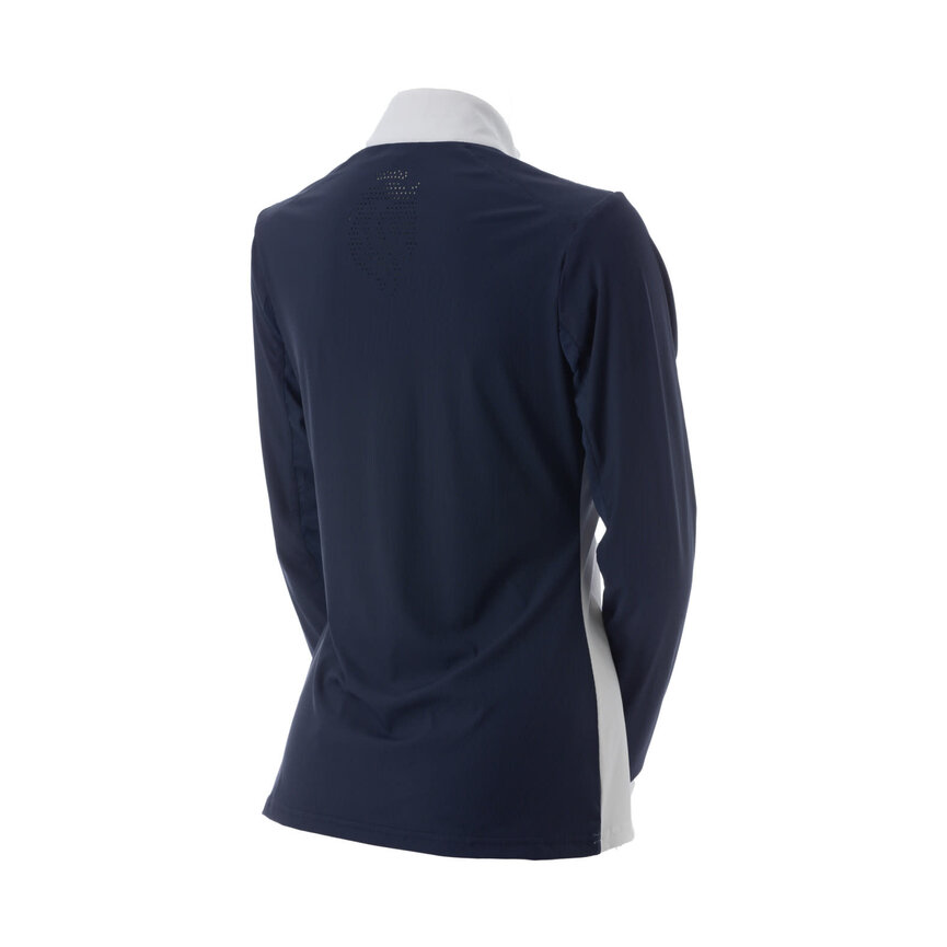 Alexandra Womens Long Sleeve Show Shirt - Navy/White