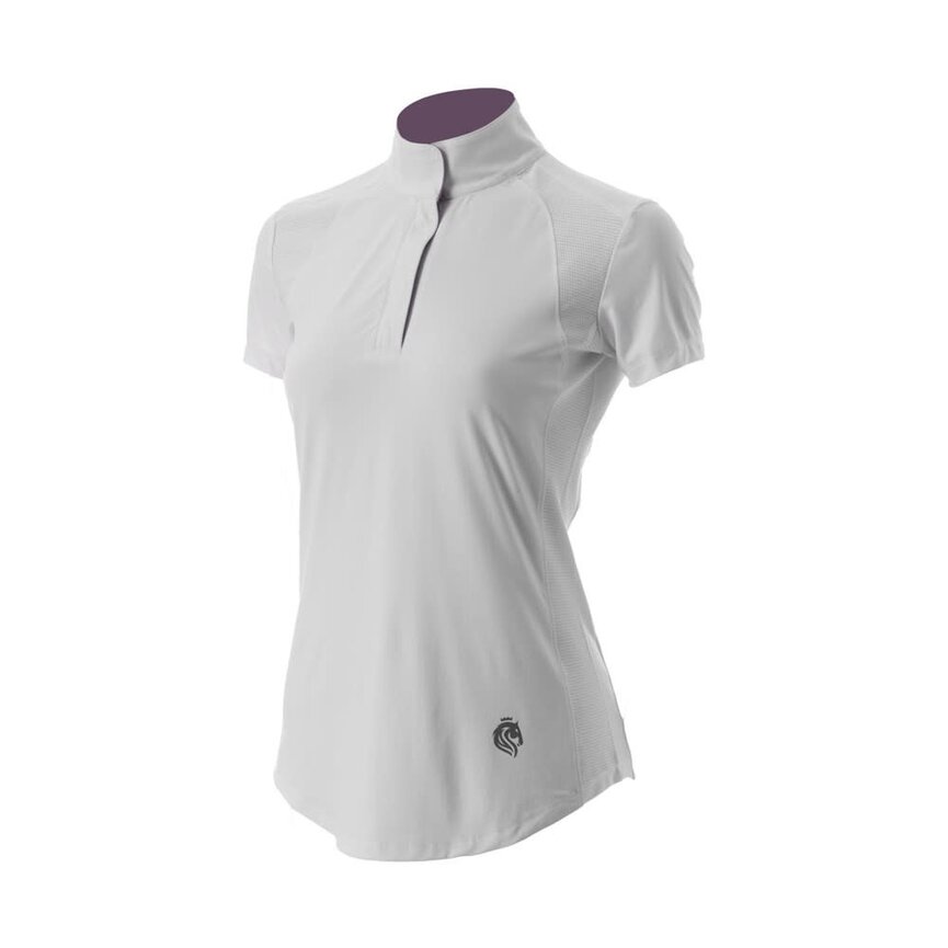 Sonja Womens Short Sleeve Show Shirt - White/Orchid Mist