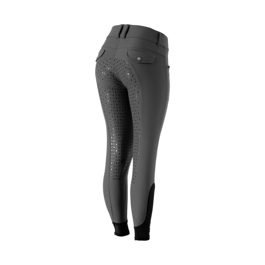 Madeleine Womens Full Seat Breeches - Carbon Grey/Black
