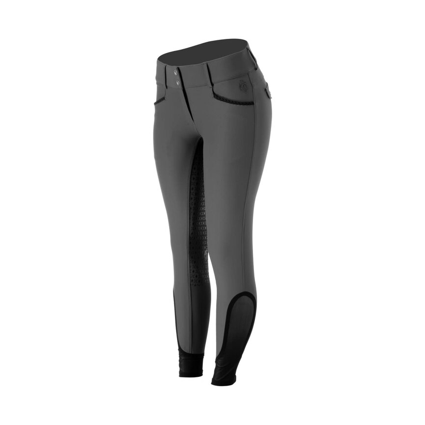 Madeleine Womens Full Seat Breeches - Carbon Grey/Black