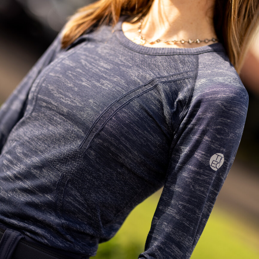 KENNEDY SEAMLESS LONG SLEEVE IN WALL NAVY CAMO