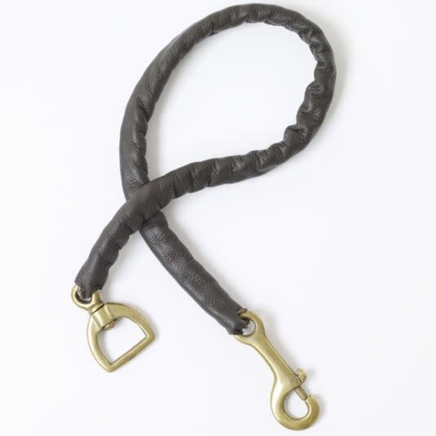 Leather Covered Stud Chain - 30"