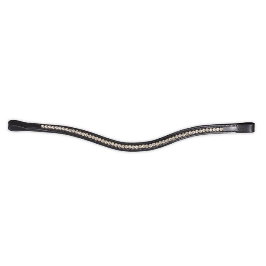 Valencia White Crystal Curved Browband