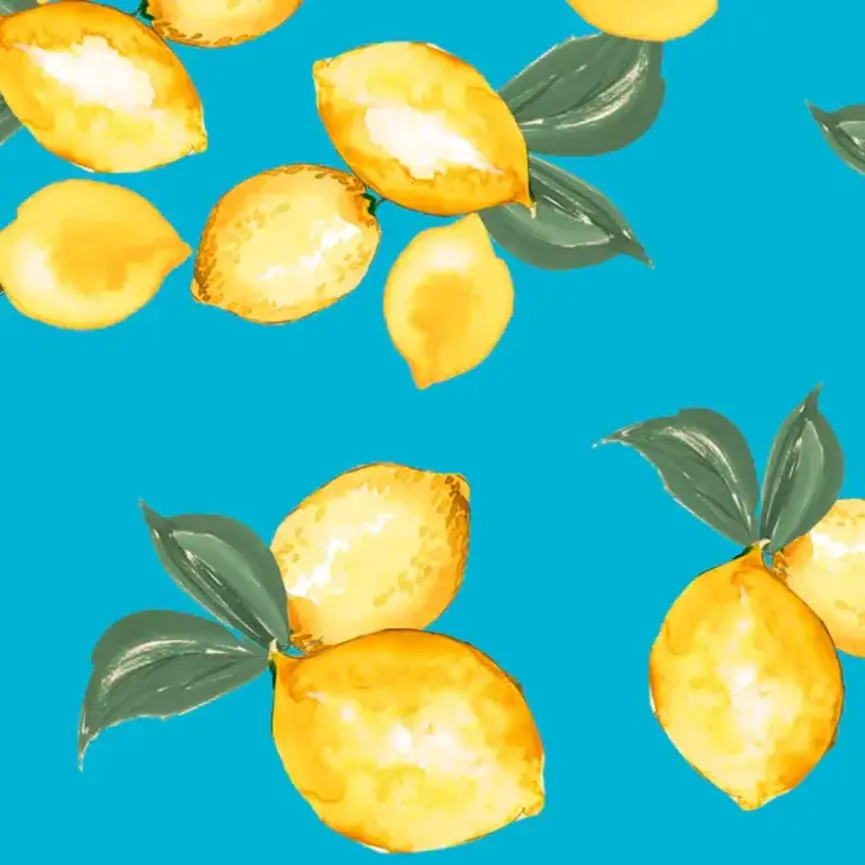 Azure Lemons Long Sleeve 1/4 Zip Sun Shirt