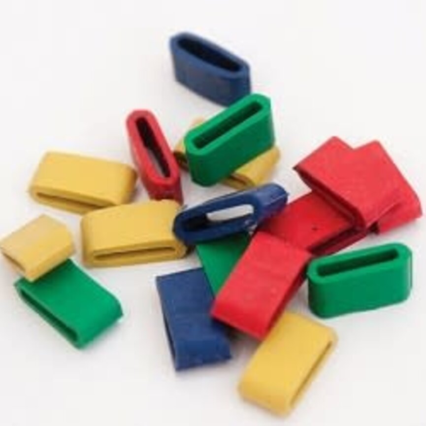 Nunn Finer Rubber Training Keepers 16 pk Rainbow