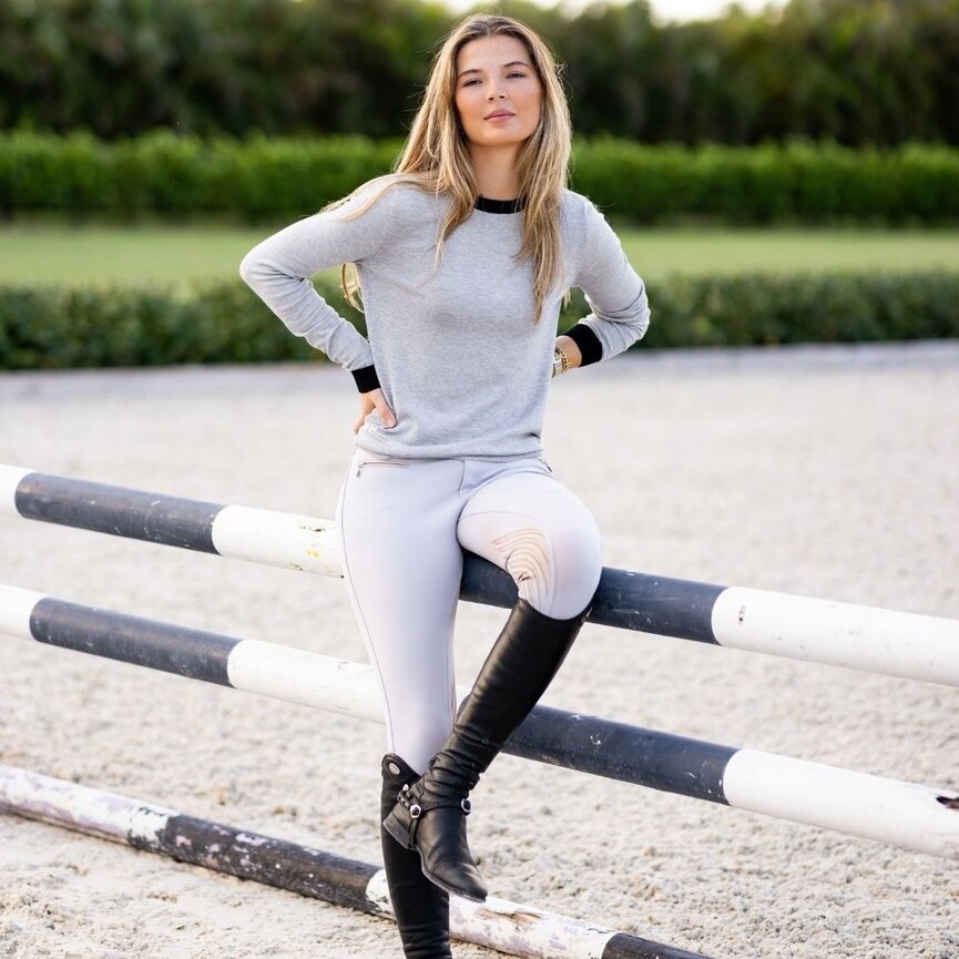 CONTRAST CREWNECK SWEATER
