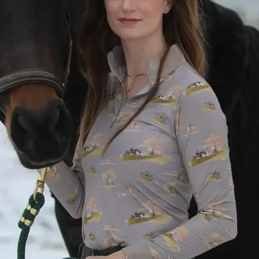 Lavender Fields Micro Perforated Quarter Zip