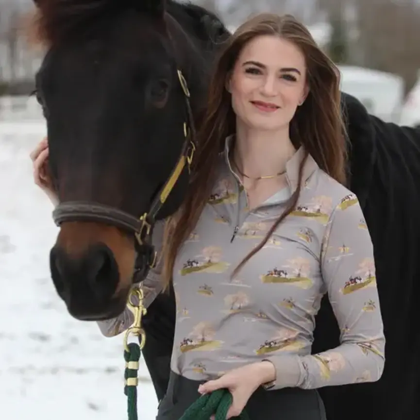Lavender Fields Micro Perforated Quarter Zip