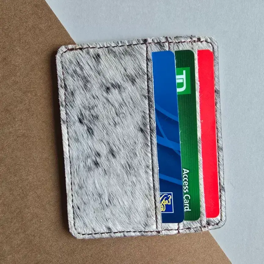 Genuine Hair-On Cowhide Wallet – Slim Western Card Holder