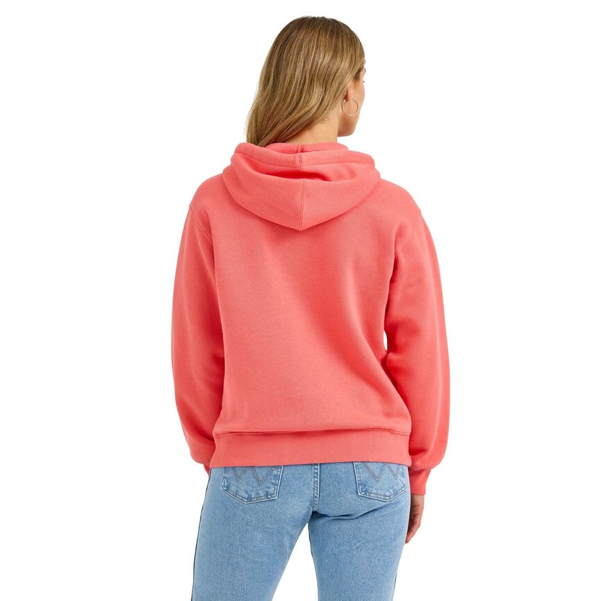 Retro Punchy Logo Hoodie - Coral