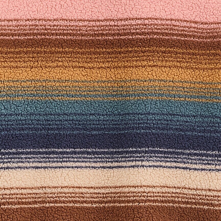 Retro Sherpa Zip Pullover - Serape