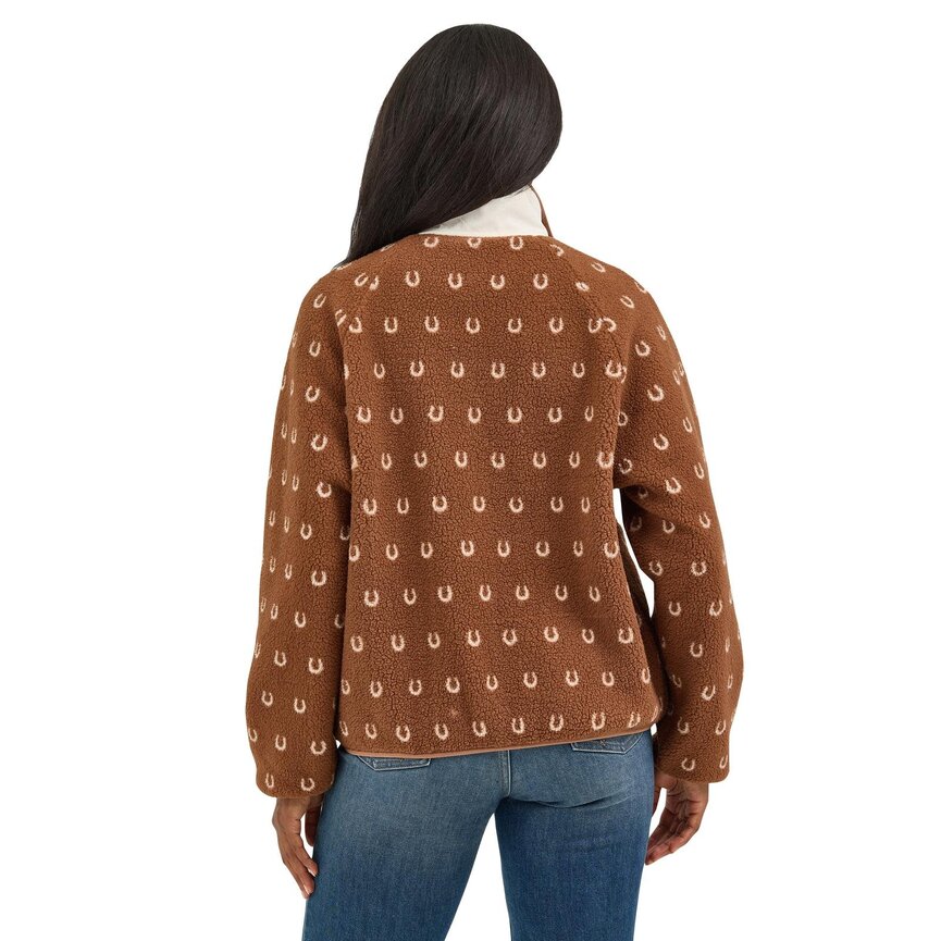 Retro Sherpa Snap Pullover - Horseshoe Brown