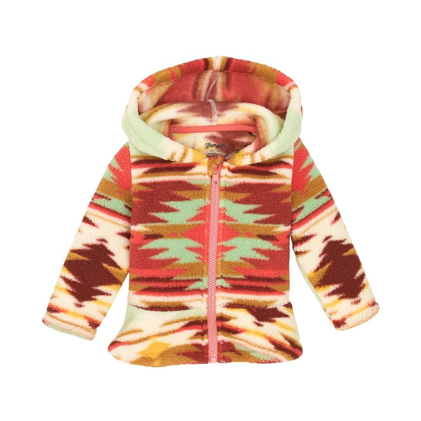 Baby Girl Sherpa Full Zip - Aztec Green
