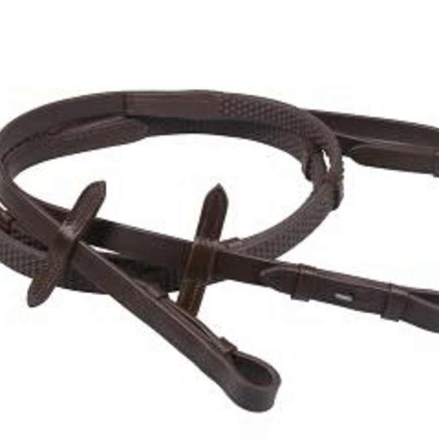 QHP Soft Rubber Reins with Stops