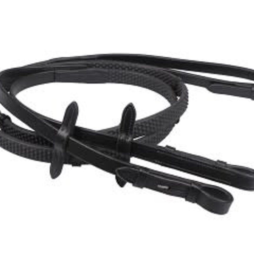 QHP Soft Rubber Reins with Stops