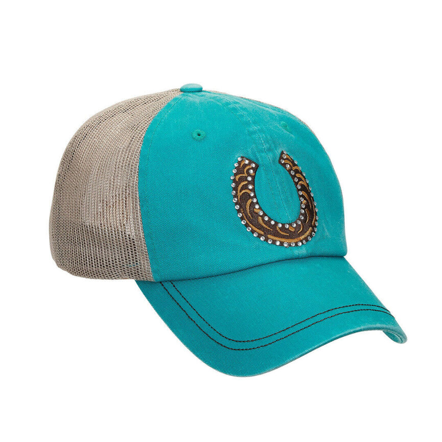 Rhinestone Horseshoe Cap