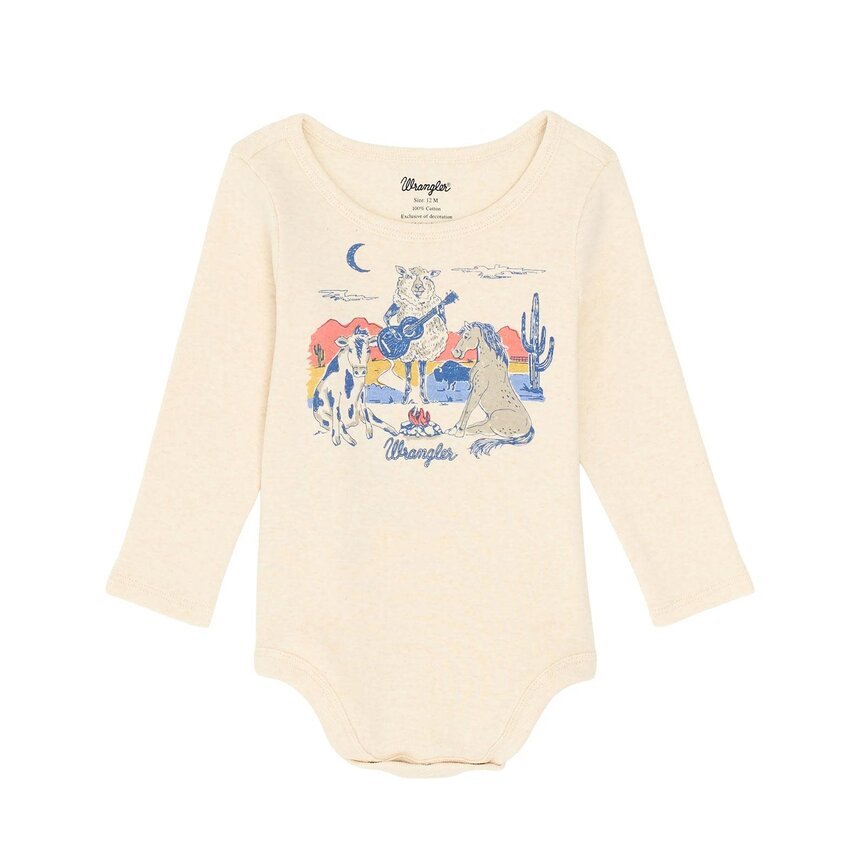 Baby Girl Bodysuit - Oatmeal