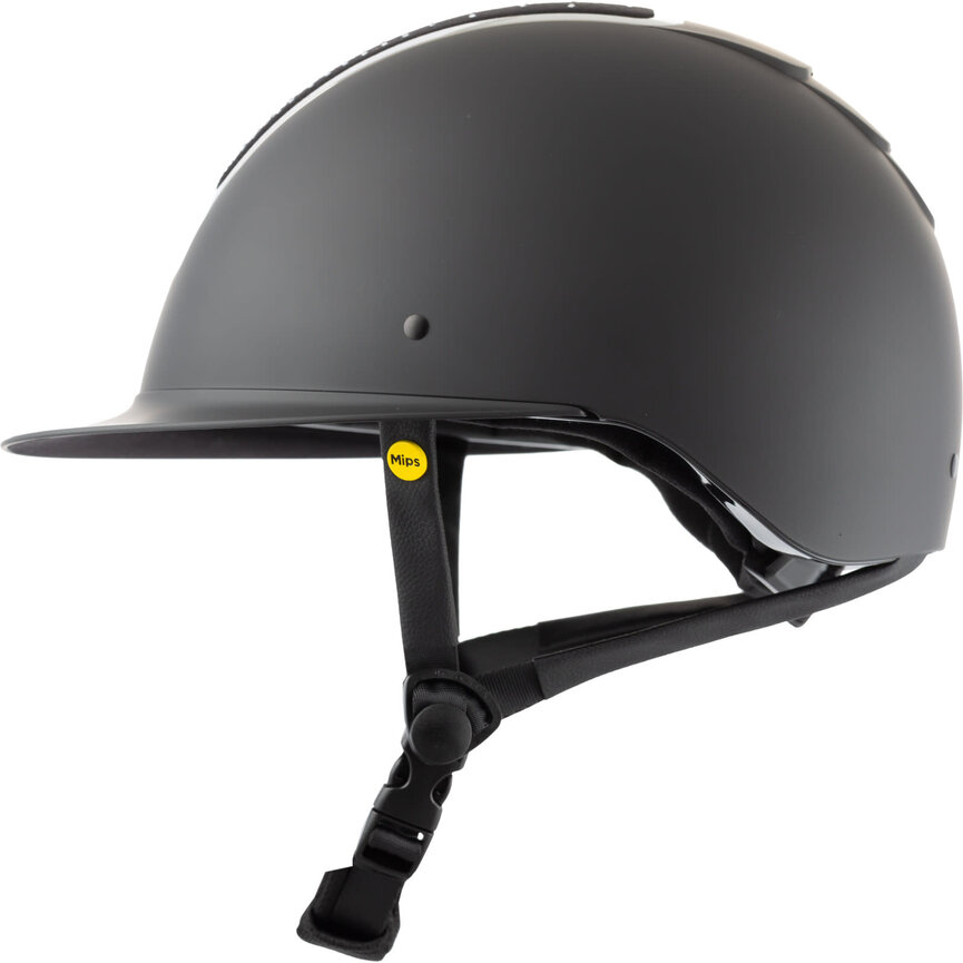 Crown MIPS Riding Helmet - Black/Silver Crystal