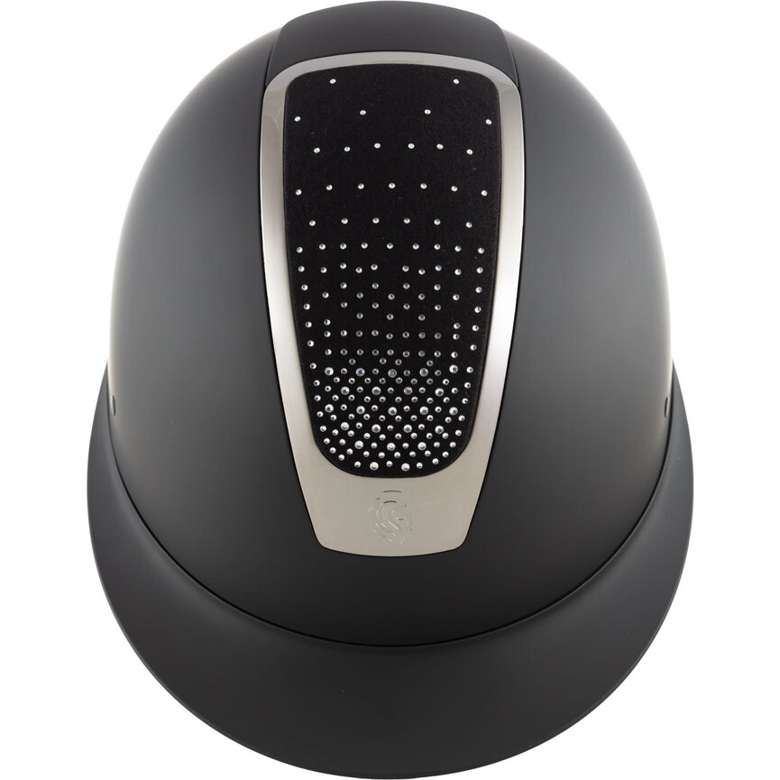 Crown MIPS Riding Helmet - Black/Silver Crystal
