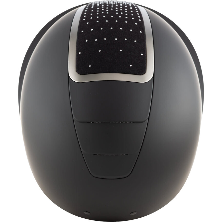 Crown MIPS Riding Helmet - Black/Silver Crystal