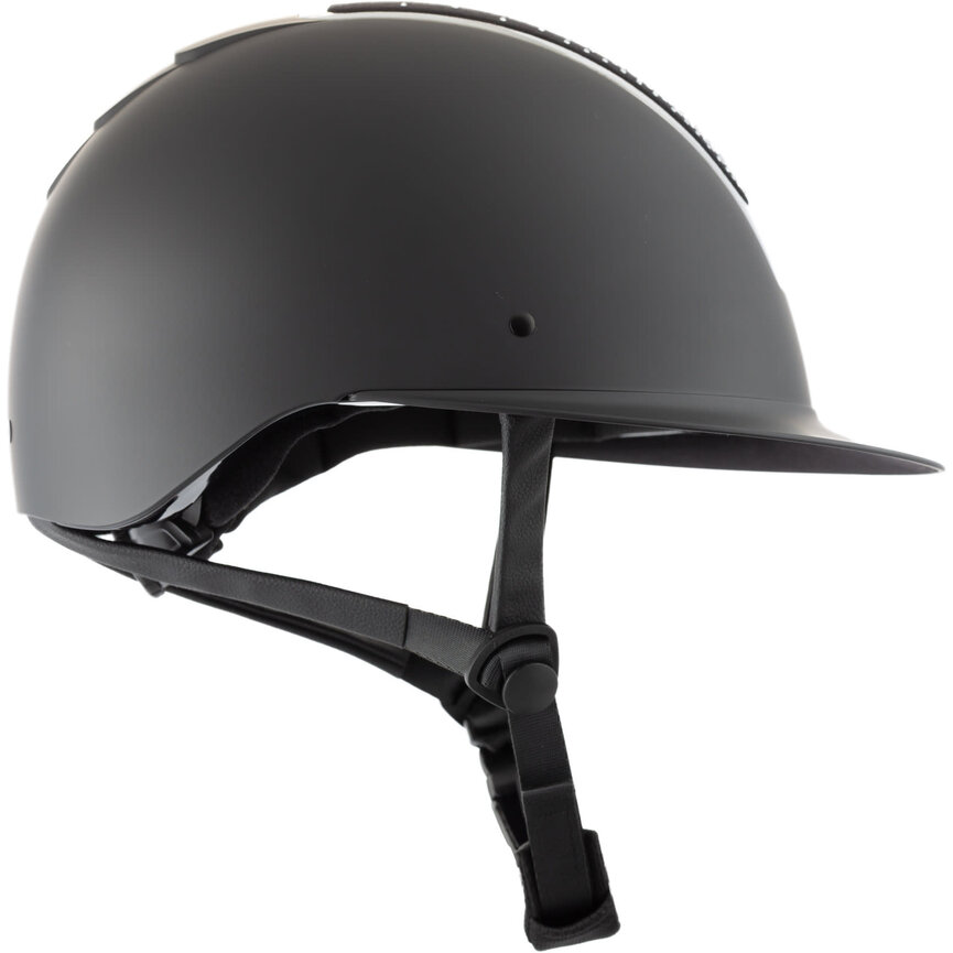 Crown MIPS Riding Helmet - Black/Silver Crystal